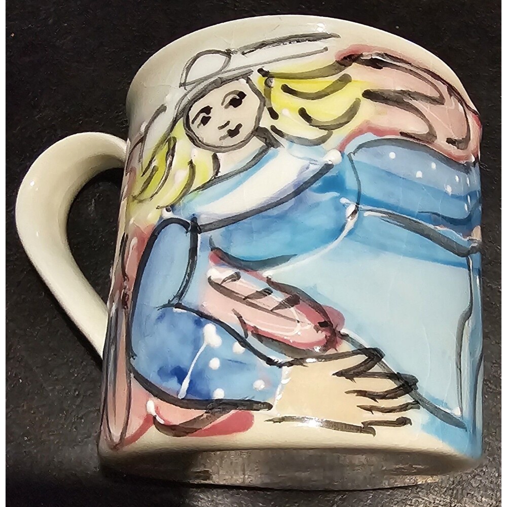 Sue Bolt Pottery Handpainted Ceramic Mug